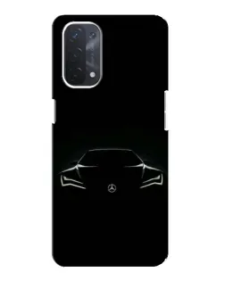 Чехол для OPPO A54 (5G) с картинкой «Mercedes — силуэт авто»
