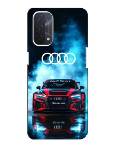 Чехол для OPPO A54 (5G) с картинкой «Audi Sport — неон»