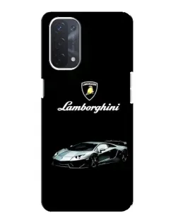 Чехол для OPPO A54 (5G) с картинкой «Логотип Lamborghini классика»