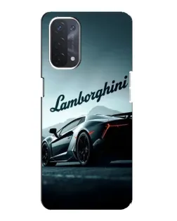 Чехол для OPPO A54 (5G) с картинкой «Классическая надпись Lamborghini»
