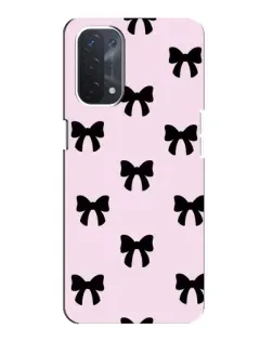 Чехол для OPPO A54 (5G) с картинкой «Черные банты Coquette»
