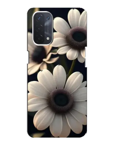 Чехол для OPPO A54 (5G) с картинкой «Белые маргаритки макро»