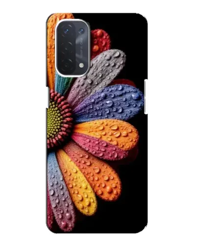 Чехол для OPPO A54 (5G) с картинкой «Радужный цветок»
