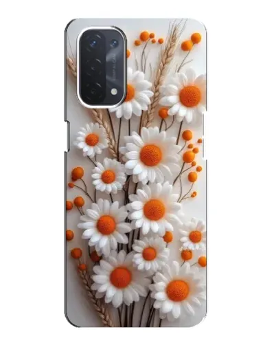 Чехол для OPPO A54 (5G) с картинкой «Белые сухоцветы»