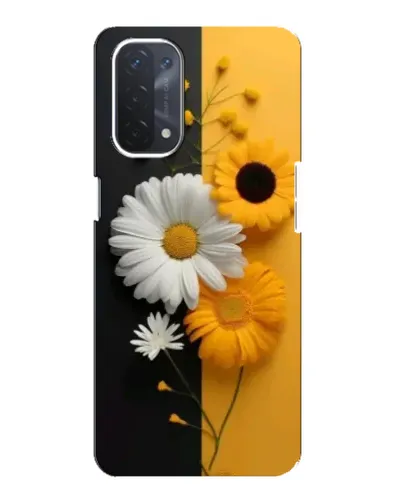 Чехол для OPPO A54 (5G) с картинкой «Подсолнух и ромашка»