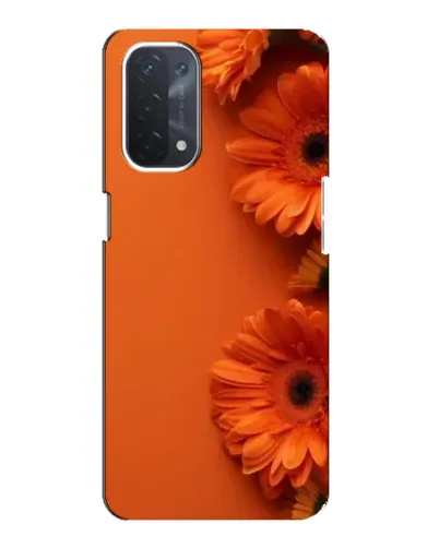 Чехол для OPPO A54 (5G) с картинкой «Оранжевые герберы»