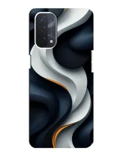 Чехол для OPPO A54 (5G) с картинкой «Объемные черно-белые ленты» Чехол для OPPO A54 (5G) с картинкой «Объемные черно-белые ленты»