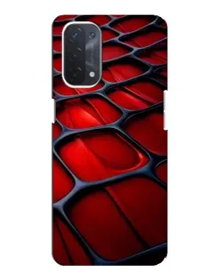 Чехол для OPPO A54 (5G) с картинкой «Красная глянцевая сетка»