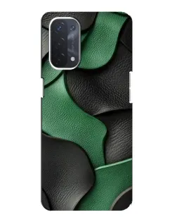 Чехол для OPPO A54 (5G) с картинкой «Зеленые кожаные волны»