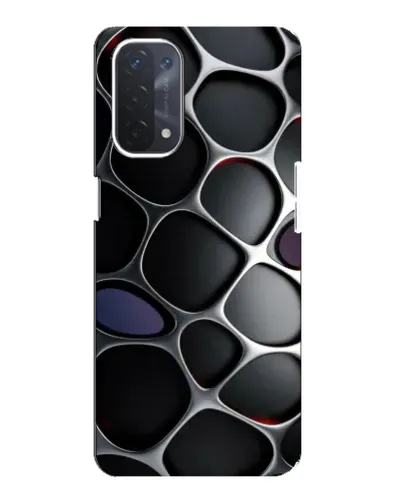 Чехол для OPPO A54 (5G) с картинкой «Объемная темная решетка»