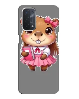Чехол для OPPO A54 (5G) с картинкой «Девочка капибара»