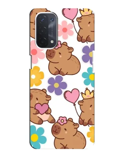 Чехол для OPPO A54 (5G) с картинкой «Цветочный паттерн капибар» Чехол для OPPO A54 (5G) с картинкой «Цветочный паттерн капибар»