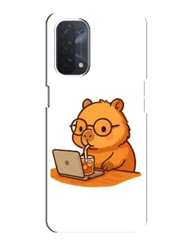 Чехол для OPPO A54 (5G) с картинкой «Капибара с ноутбуком» Чехол для OPPO A54 (5G) с картинкой «Капибара с ноутбуком»