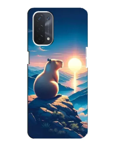 Чехол для OPPO A54 (5G) с картинкой «Закат солнца с капибарой» Чехол для OPPO A54 (5G) с картинкой «Закат солнца с капибарой»