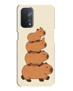 Чехол для OPPO A54 (5G) с картинкой «Башня из капибар»