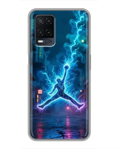 Чехол для OPPO A54 с картинкой «Jordan Gold Jumpman»