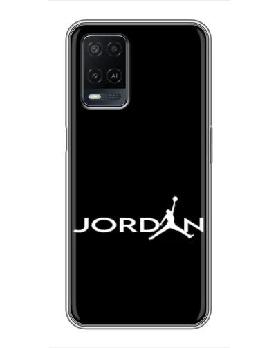 Чехол для OPPO A54 с картинкой «Jordan White Logo»