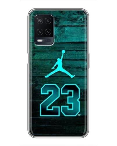 Чехол для OPPO A54 с картинкой «Jordan Cyan 23»