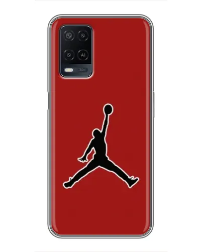 Чехол для OPPO A54 с картинкой «Jordan Red Back»