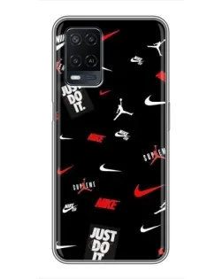 Чехол для OPPO A54 с картинкой «Nike Mix Pattern»