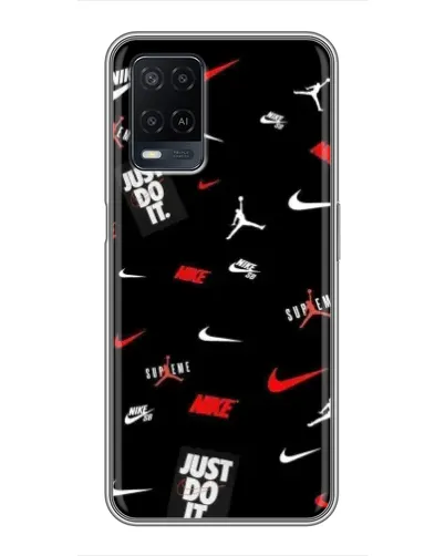Чехол для OPPO A54 с картинкой «Nike Mix Pattern»