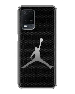 Чехол для OPPO A54 с картинкой «Jordan Dark Carbon»