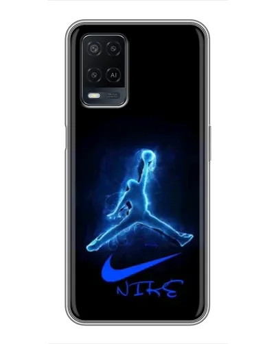 Чехол для OPPO A54 с картинкой «Jordan Neon Blue»