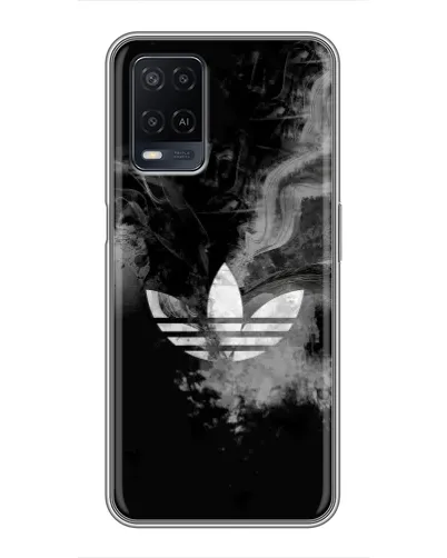 Чехол для OPPO A54 с картинкой «Абстрактный дым Adidas»