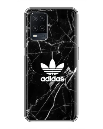 Чехол для OPPO A54 с картинкой «Белый мрамор Adidas»