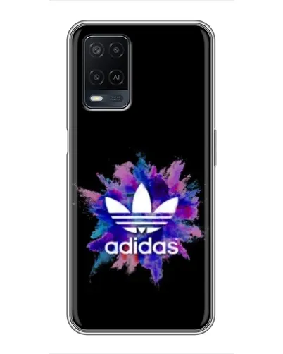 Чехол для OPPO A54 с картинкой «Взрыв красок Adidas»