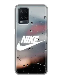 Чехол для OPPO A54 с картинкой «Nike в стиле ретро»