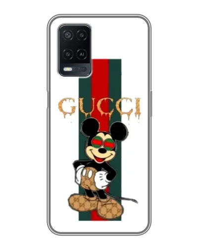 Чехол для OPPO A54 с картинкой «Микки Маус Gucci — полосы» Чехол для OPPO A54 с картинкой «Микки Маус Gucci — полосы»
