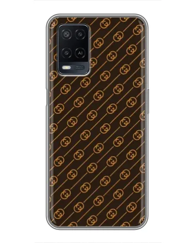 Чехол для OPPO A54 с картинкой «Gucci — золотые диагонали» Чехол для OPPO A54 с картинкой «Gucci — золотые диагонали»