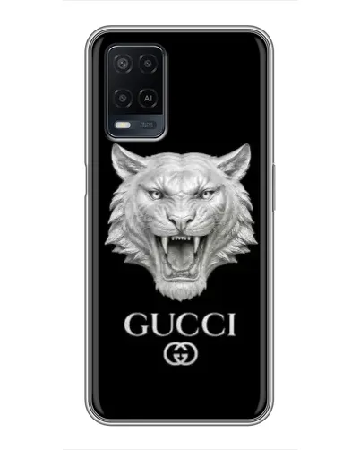 Чехол для OPPO A54 с картинкой «Gucci — серебряный лев» Чехол для OPPO A54 с картинкой «Gucci — серебряный лев»