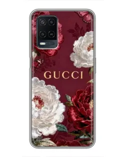 Чохол для OPPO A54 з картинкою «Gucci — бордові троянди»