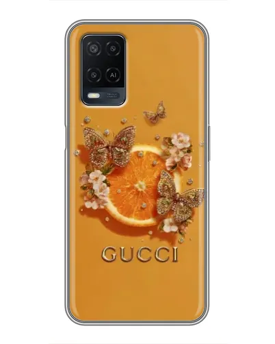 Чехол для OPPO A54 с картинкой «Gucci — золотые бабочки» Чехол для OPPO A54 с картинкой «Gucci — золотые бабочки»