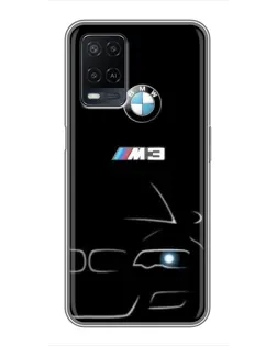 Чехол для OPPO A54 с картинкой «Минималистичный принт BMW M3»