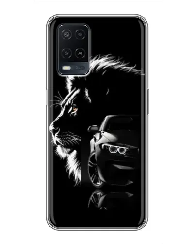 Чехол для OPPO A54 с картинкой «BMW и лев» Чехол для OPPO A54 с картинкой «BMW и лев»