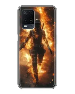 Чохол для OPPO A54 з картинкою «BMW — швидкість у дощі»
