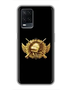 Чохол для OPPO A54 з картинкою «PUBG — помаранчевий градієнт»