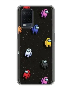 Чохол для OPPO A54 з картинкою «Космічний патерн Among Us»