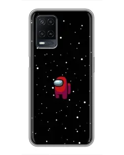 Чехол для OPPO A54 с картинкой «Красный Among Us»