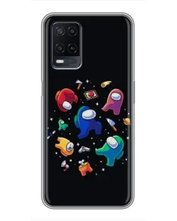 Чехол для OPPO A54 с картинкой «Among Us космос»