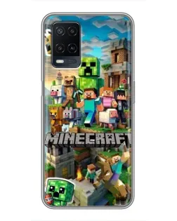 Чохол для OPPO A54 з картинкою «Замок Minecraft»
