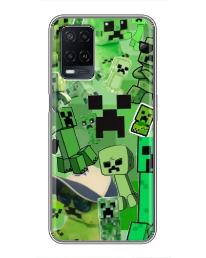 Чехол для OPPO A54 с картинкой «Криперы Minecraft» Чехол для OPPO A54 с картинкой «Криперы Minecraft»