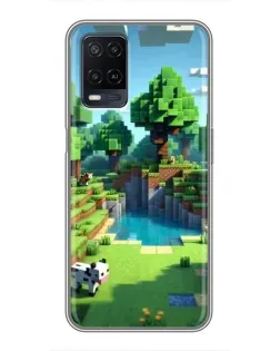 Чехол для OPPO A54 с картинкой «Minecraft летний день»