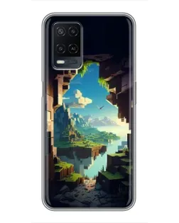 Чехол для OPPO A54 с картинкой «Вид из пещеры»