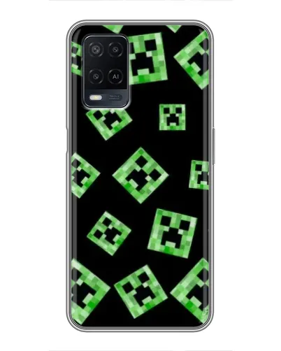 Чехол для OPPO A54 с картинкой «Паттерн с криперами» Чехол для OPPO A54 с картинкой «Паттерн с криперами»