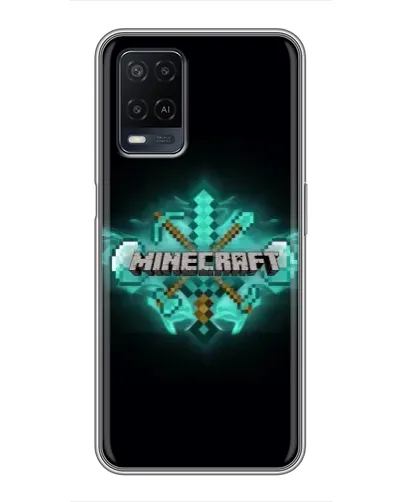 Чехол для OPPO A54 с картинкой «Minecraft Diamond лого» Чехол для OPPO A54 с картинкой «Minecraft Diamond лого»