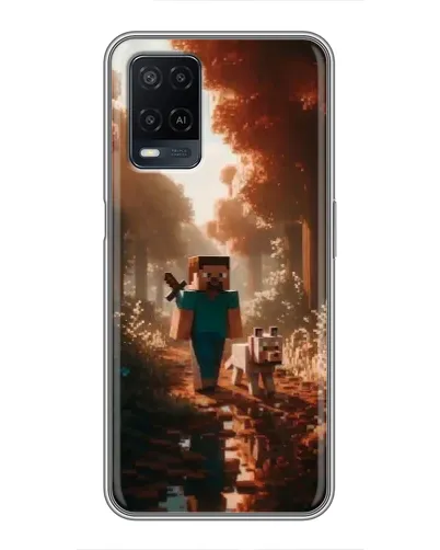 Чехол для OPPO A54 с картинкой «Стив в лесу» Чехол для OPPO A54 с картинкой «Стив в лесу»